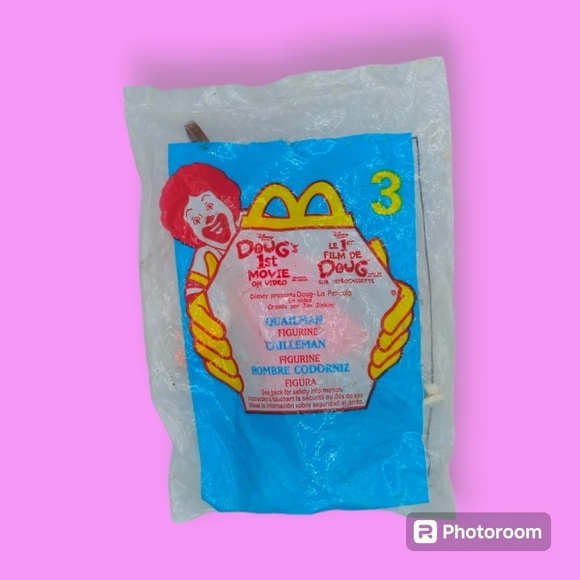Vintage 1999 McDonald's Doug’s 1st Movie on Video Quailman Happy Meal Toy - Picture 1 of 5